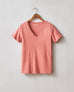 Women's Premium Slub V-Neck Tee - Red Terra